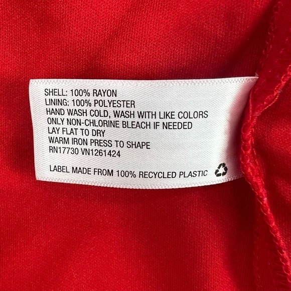 Xhilaration Red White Sleeveless Cinched Waist Dress Size 1X Women's - Picture 5 of 5